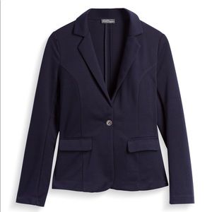Market and Spruce Wallsend Knit Navy Blazer